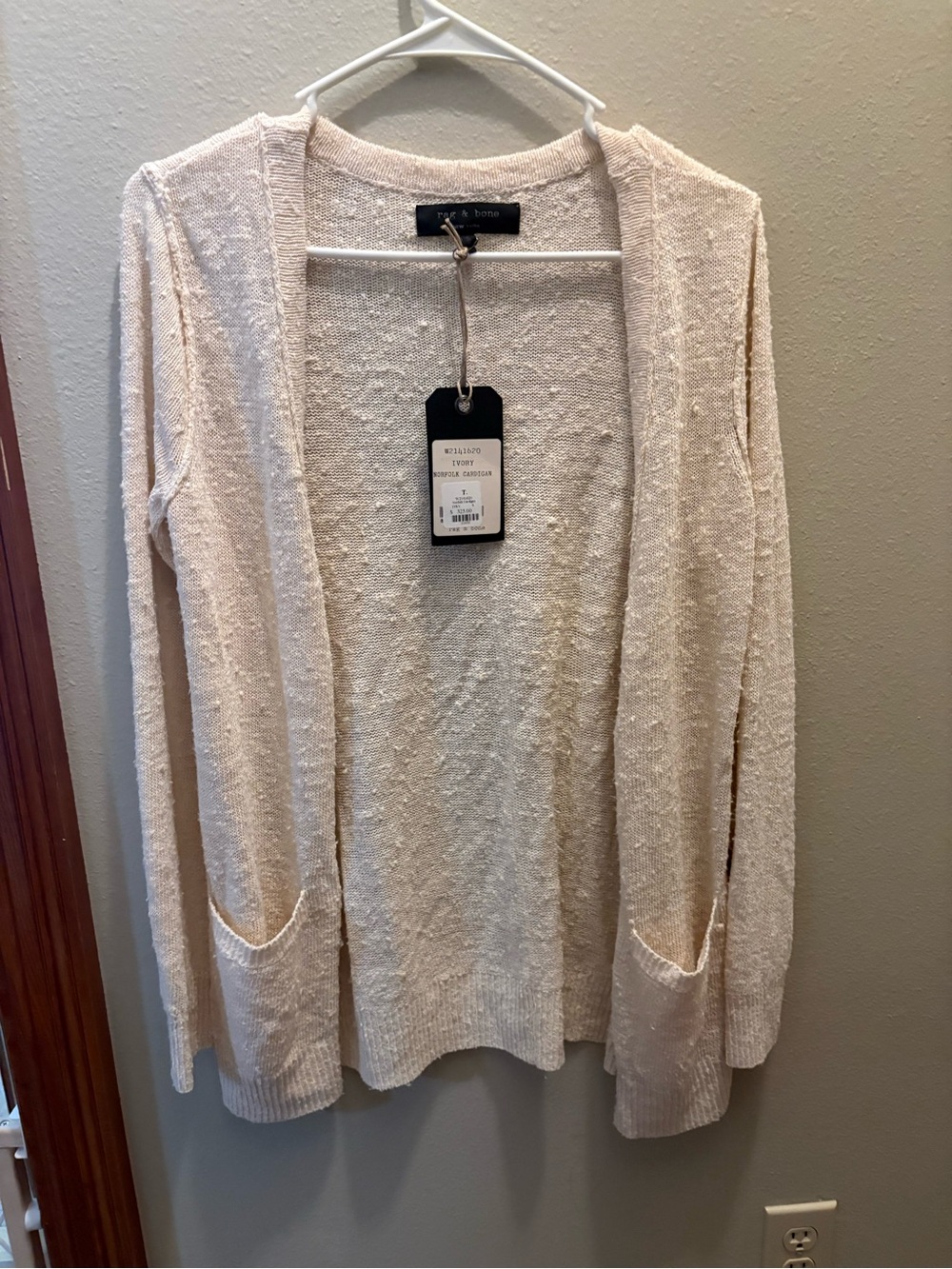 rag & bone Cream Long-Sleeve Knit Pullover